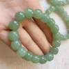 Pale Green Hetian Jade Buddhist Bracelet