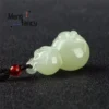 Natural Hetian Jade Gourd Fortune Luck Pendant