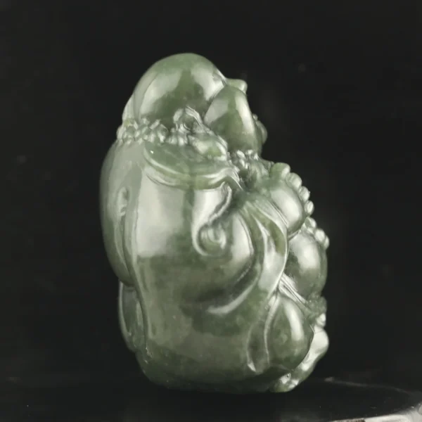 Antique Hetian Jade Hand Carved Buddha Pendant