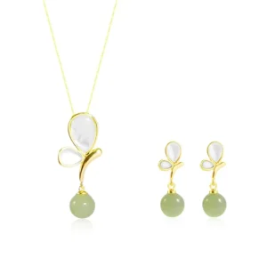 Hetian Jade Jewelry Set Women
