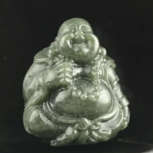 Antique Hetian Jade Hand Carved Buddha Pendant