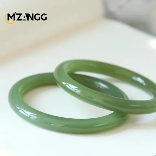 Hetian Jade Bracelet Duck Egg Green Bangle