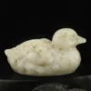 Hand Carved Hetian Jade Bird Pendant