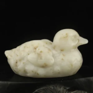 Hand Carved Hetian Jade Bird Pendant