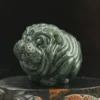 Hand Carved Hetian Jade Zodiac Dog Pendant