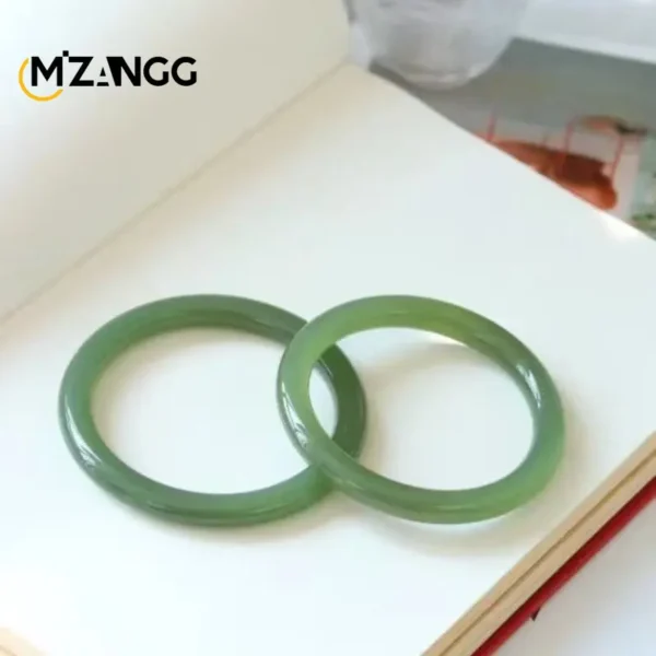 Hetian Jade Bracelet Duck Egg Green Bangle
