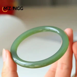 Hetian Jade Bracelet Duck Egg Green Bangle