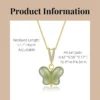 Natural Hetian Jade Butterfly Pendant Necklace